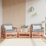 vidaXL Chaises de jardin avec coussins lot de 2 bois massif douglas