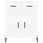 vidaXL Buffet haut Blanc 69 5x34x180 cm Bois d'ingénierie