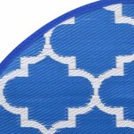 vidaXL Tapis d'extérieur ARAKIL bleu Ø200 cm PP
