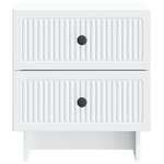 vidaXL Cabinet de chevet avec tiroir 2 Pièces Blanc 43 x 34 5 x 47 5 cm