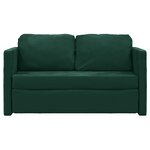 vidaXL Canapé-lit 2 en 1 vert foncé 122x204x55 cm velours