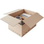 Pack and Move - Lot 10 cartons déménagement XXL - 80 x 60 x 50 cm - Poignées renforcées - 1 adhésif offert