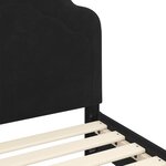 vidaXL Cadre de lit pour enfants avec tête de lit Noir 90 x 200 cm