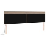 vidaXL Tête de lit LED Cappuccino 200 cm Cuir synthétique