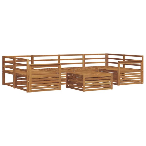 vidaXL Ensemble de canapés d'extérieur 7 pc Naturel