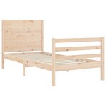 vidaXL Cadre de lit et tête de lit 100x200 cm bois massif