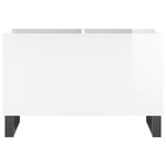 vidaXL Armoire à disques blanc brillant 74 5x38x48cm bois d'ingénierie