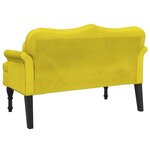 vidaXL Banc avec coussins jaune 120 5x65x75 cm velours
