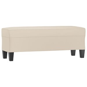 vidaXL Banc Crème 100x35x41 cm Tissu microfibre