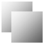 vidaXL Miroirs muraux 2 Pièces 40x40 cm Carré Verre