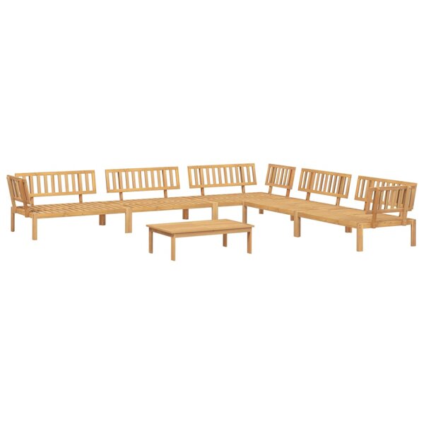 vidaXL Salon palette de jardin 6 Pièces bois d'acacia massif