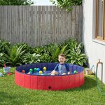 vidaXL Piscine pour enfants Rouge et bleu Ø 160 x 30 cm