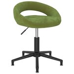 vidaXL Chaise pivotante de salle à manger Vert clair Velours