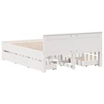 vidaXL Cadre de lit sans matelas avec tête de lit blanc 140x190 cm pin