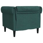 vidaXL Fauteuil Chesterfield vert foncé tissu