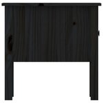 vidaXL Table d'appoint Noir 50x50x49 cm Bois massif de pin