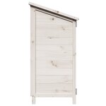 vidaXL Abri de jardin Blanc 59 x 56 x 113 5 cm Bois de Sapin Massif