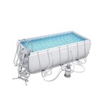 Bestway piscine hors sol power steel  échelle - 412 x 201 x 122cm - avec filtre a sable