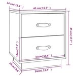  vidaXL Tables de chevet 2 Pièces Marron miel 40x34x45 cm Bois pin massif