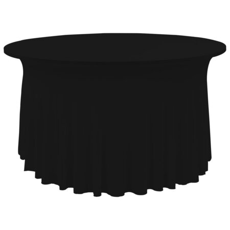 vidaXL Nappes élastiques de table avec jupon 2 Pièces 180x74 cm Noir