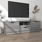 vidaXL Meuble TV Sonoma gris 140x35x40 cm Bois d'ingénierie