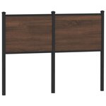 vidaXL Tête de lit chêne marron 120 cm bois d'ingénierie et acier