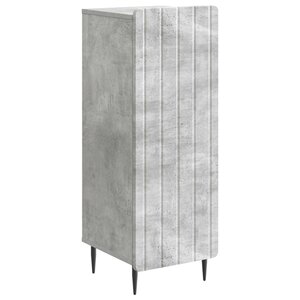 vidaXL Buffet Gris béton 34 5 x 33 x 92 cm Bois d'ingénierie