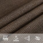 vidaXL Voile d'ombrage 160 g/m² Marron 3x4x4 m PEHD