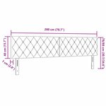 vidaXL Tête de lit en velours gris foncé avec boutons en cristal 200 cm