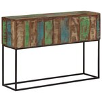 vidaXL Table console 110x30x75 cm bois massif de récupération et fer
