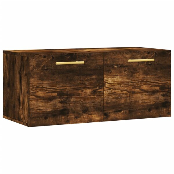 vidaXL Armoire murale chêne fumé 80x36 5x35 cm bois d'ingénierie