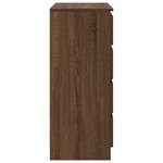 vidaXL Buffet avec tiroirs chêne brun 71x35x84 cm bois d'ingénierie