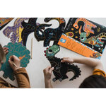 Jeu créatif - Coloriage à gratter - Les dinosaures - 5 modèles - Stylet + livre inclus - Dès 5 ans - Janod