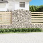 vidaXL Panier de gabions arqué 200x30x200/220 cm Fer galvanisé