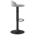 vidaXL Tabouret de bar Gris clair Velours