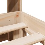 vidaXL Lit bibliothèque sans matelas 150x200 cm bois massif de pin