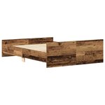 vidaXL Cadre de lit sans matelas vieux bois 120x190 cm bois ingénierie