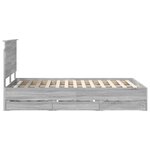 vidaXL Cadre de lit Gris Sonoma 120 x 200 cm Bois Ingénierie