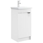vidaXL Meuble de salle de bain avec évier Blanc 42 x 40 x 84 5 cm