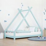 Lit tipi enfant TAHUKA 90 x 160 bleu clair