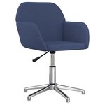vidaXL Chaises pivotantes à manger lot de 2 bleu tissu