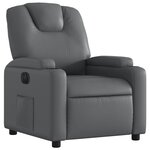 vidaXL Fauteuil inclinable électrique Gris Similicuir