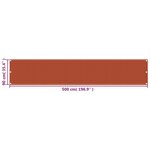 Vidaxl écran de balcon orange 90x500 cm pehd