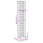 vidaXL Casier à bouteilles de 57 bouteilles noir 34x18x200cm fer forgé