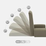 vidaXL Fauteuil de sol ajustable Kaki Velours grainé