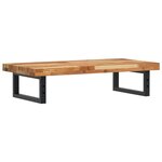 vidaXL Étagère de vasque murale acier et bois massif d'acacia