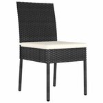 vidaXL Ensemble de salle à manger pour jardin 5 Pièces Noir Poly rotin
