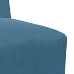 vidaXL Unité de Sofa Modulaire Sans Accoudoirs 2 Pièces Bleu