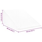 vidaXL Coussin pour les jambes Uni Blanc 60 x 50 x 30 cm
