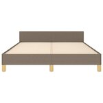 vidaXL Cadre de lit sans matelas taupe 140x190 cm tissu